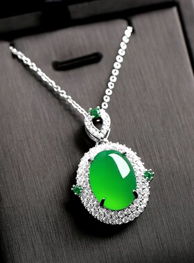 天然玛瑙甜甜圈项链女镀925银