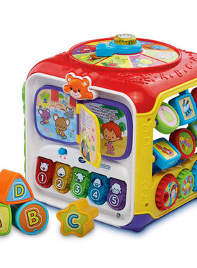 VTech伟易达趣味智立方 游戏桌六面盒宝宝学习桌益智早教玩具台