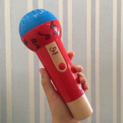 Hape回声鸣音麦克风话筒玩具男女孩宝宝唱歌婴幼儿童带扩音卡拉ok