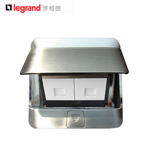 TCL罗格朗 地插座 网络电脑电话插座不锈钢阻尼 室内地板插座