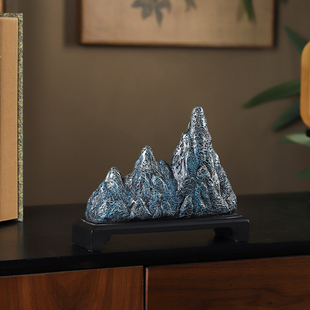 欧式高端上档次银山高级感高档柜子桌面卧室招财金山家居摆设