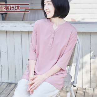 2026春装新款莫代尔棉七分袖上衣服中年妈妈中袖t恤宽松大码女装