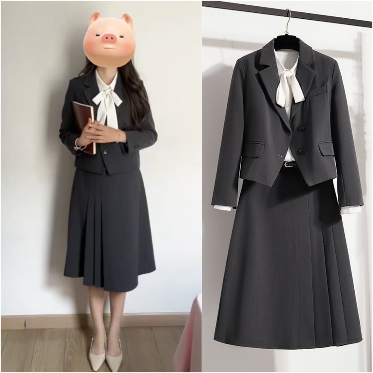 面试穿搭女西服外套气质工作服