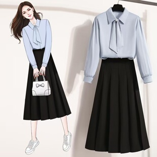 教资教师面试套装女职业正装大学生上班通勤穿搭衬衫半身裙两件套