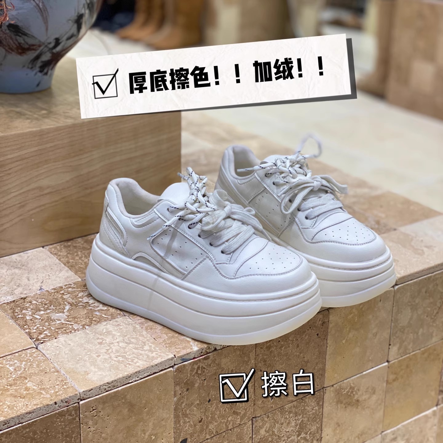 真皮小白鞋女2025新款春季显脚小