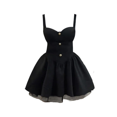 性感辣妹设计感收腰吊带裙