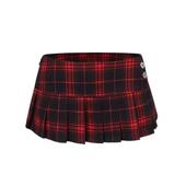 现货美式 复古JK风低腰格纹超短裙亚文化辣妹显腿长裙A字百褶裙女