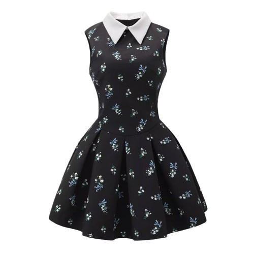 蓬蓬公主裙碎花连衣裙女