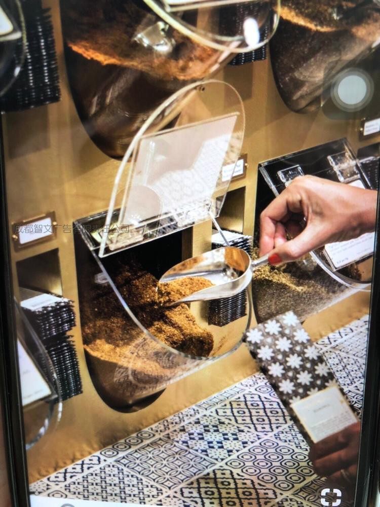 调味品面粉亚克力盒子咖啡粉盒超市干货收纳展示箱防尘透明糖果盒