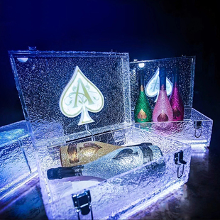 黑桃a香槟王冰封神龙套酒箱酒吧出酒盒爆款发光香槟箱ktv发光酒座