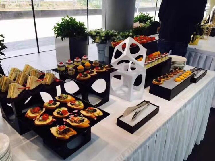 冷餐会摆台道具装饰创意会议茶歇甜品台甜点摆件亚克力展示架定制