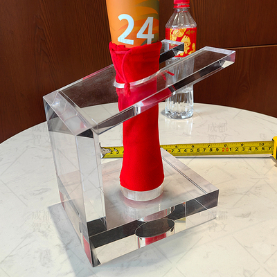 火炬展示架高透明亚克力陈列台
