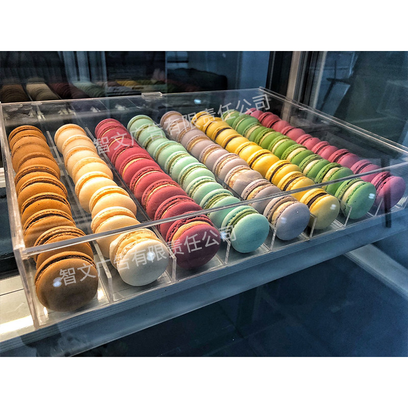 带盖防尘亚克力马卡龙架展示盒甜点展示架糕点烘焙商用陈列架透明