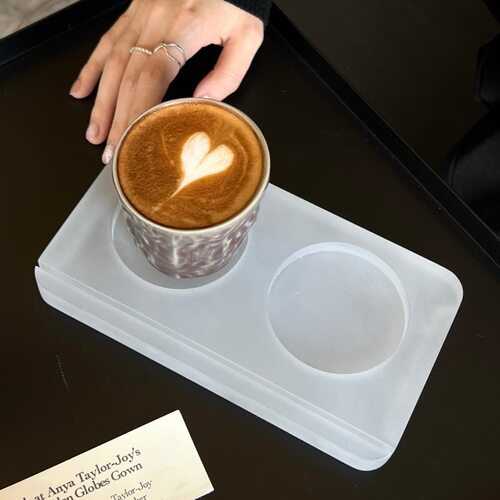 酒杯托盘杯垫磨砂雾面带孔杯托