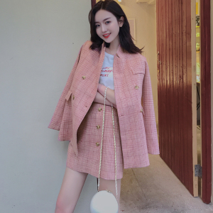 【现货】格子西装套装 262A-8881-P145套-K228P105上衣P55裙,女装西装,Yologo