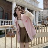 新款麂皮绒+PU皮263-S211-P135-K188，女装短外套，Yologo