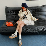 独特超好看白色短款棒球服外套女春秋2025新款韩系chic学院风夹克，女装短外套，Yologo
