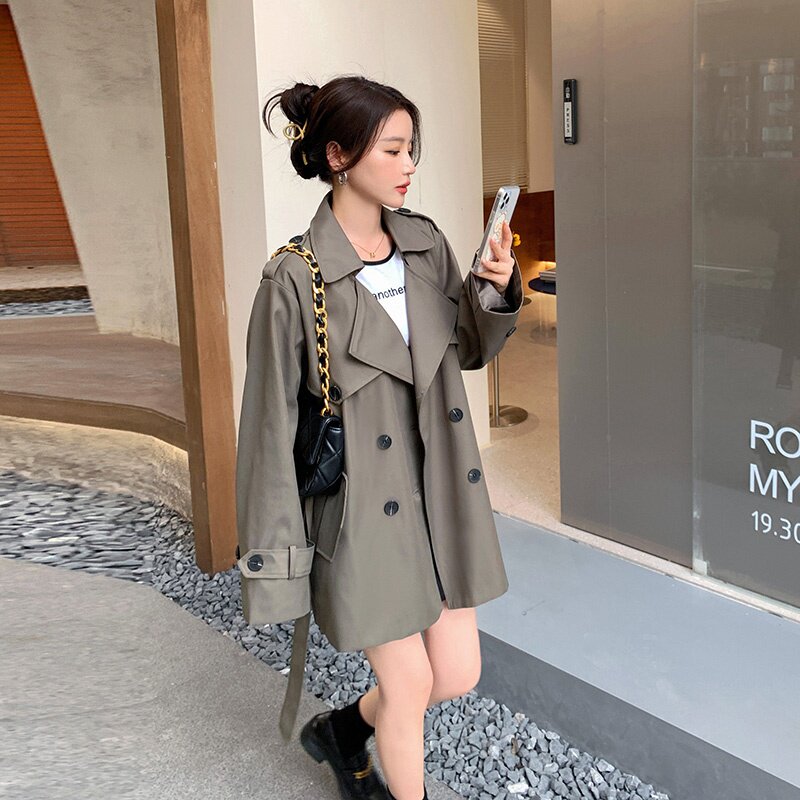 【2024秋】现货新色中短款风衣262A-S185-P115-K168,女装风衣,Yologo