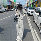 高级感灰色小香风套装女2025春季新款甜酷风西装外套阔腿裤两件套，女装套装/套裙，Yologo