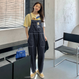 大货618主推笑脸贴标牛仔背带裤262A-S778-P95-K148，女装连体裤，Yologo