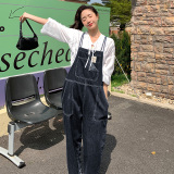 大货618主推笑脸贴标牛仔背带裤262A-S778-P95-K148，女装连体裤，Yologo