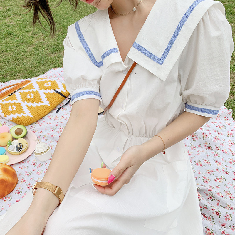 大货已出2021夏款海军领连衣裙262A-S067-P85-K138，女装连衣裙，Yologo