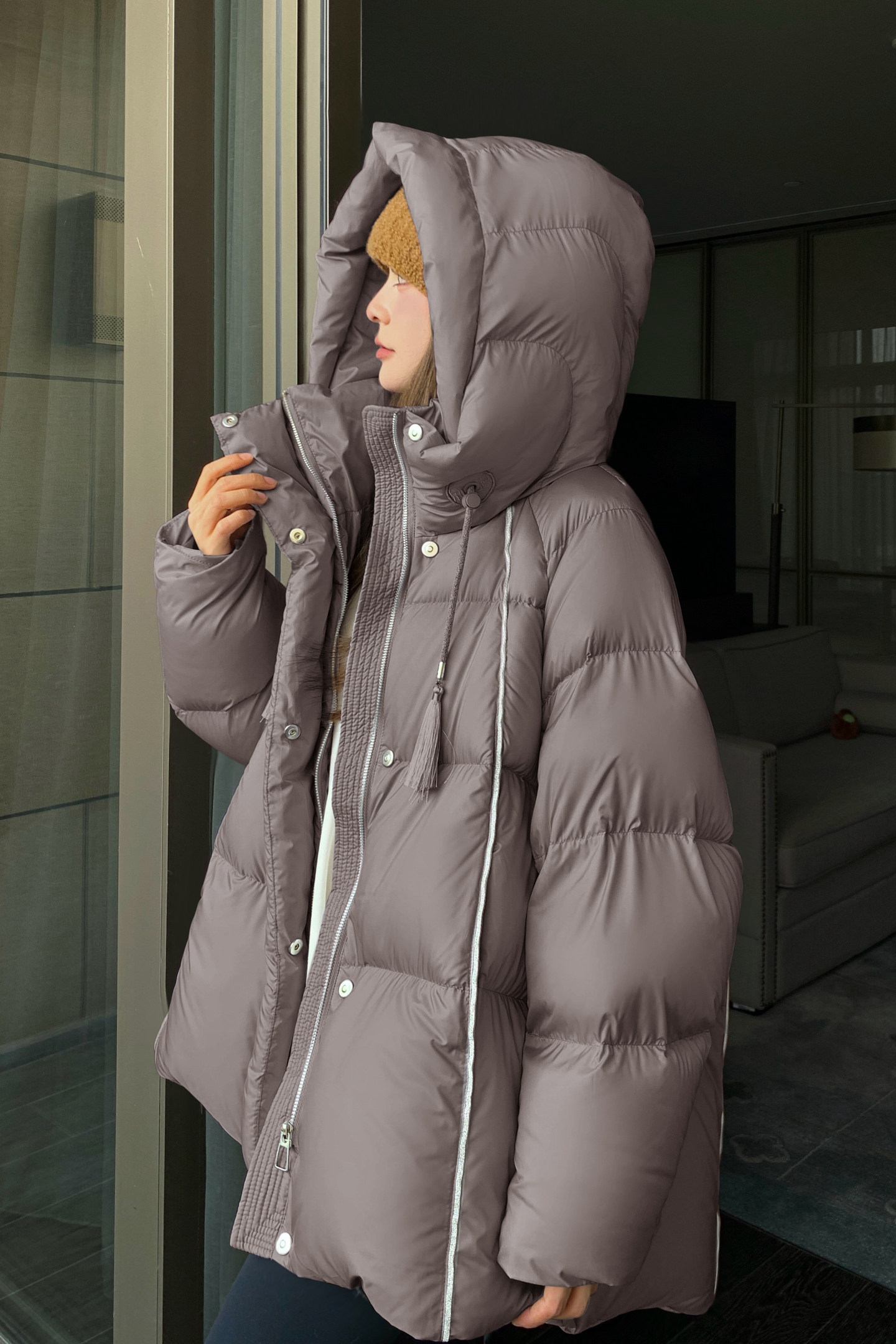 现货数据好263-S918-P335-K49890绒灰色,女装羽绒服,Yologo