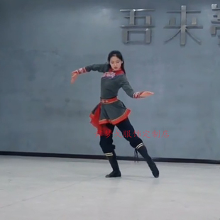 蒙古舞蹈服装成人新款少数民族风草原演出服艺考练功服女夏短款