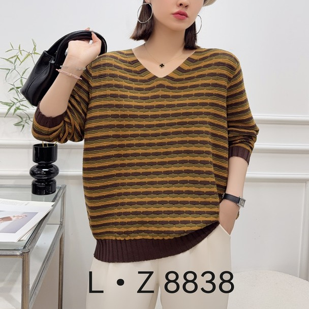 专柜棉线针织衫毛衣女秋季新款