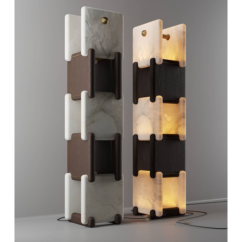 中古风复古西班牙云石落地灯客厅卧室书房大堂酒店落地灯