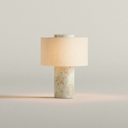 设计师轻奢装饰大理石台灯玻璃床头灯样板房卧室书房软装现代创意