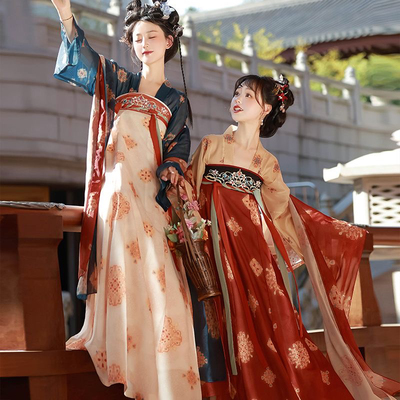 原创汉服【容容】唐制汉服女复原风齐胸襦裙原创日常仙气春夏新款