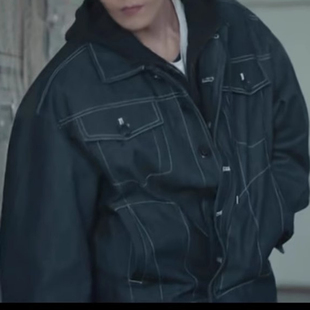 明星同款衣服牛仔外套男生2025新款爆款春秋季高级感帅气男装宽松