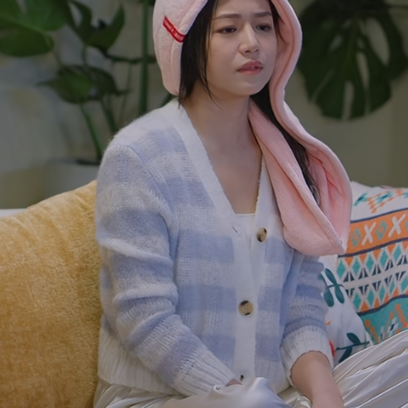 狙击蝴蝶陈妍希岑矜同款衣服羊毛格子针织开衫外套女装毛衣春秋季