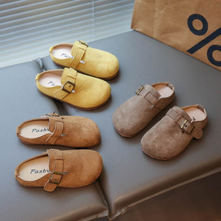 新款 休闲百搭鞋 女童包头勃肯凉拖鞋 软底防滑鞋 子 儿童时尚 2025夏季