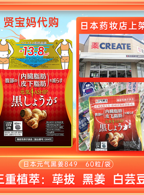 元气黑玉aship黑姜849纤体丸祛湿消水燃烧分解脂肪