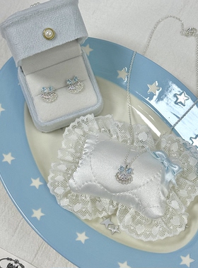 LolaWhite「珠光贝」轻奢海洋蝴蝶结贝壳项链耳环套装小众送闺蜜