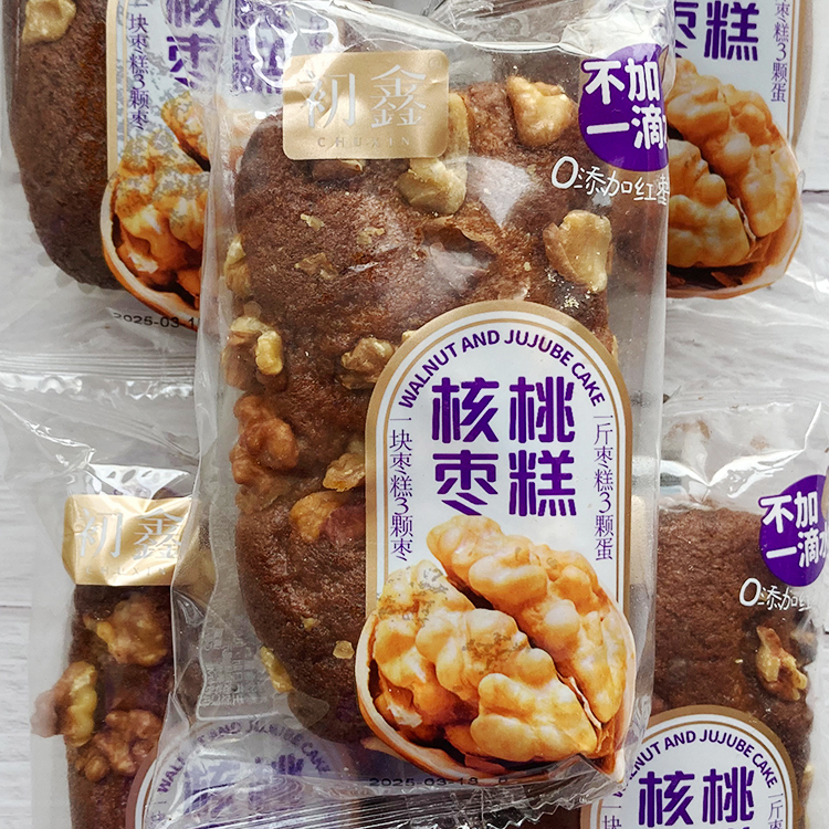 初鑫核桃枣糕学生早餐面包点心办公室下午茶小吃解馋糕点休闲零食