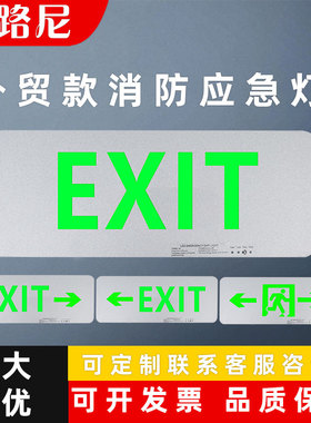 可定制外贸消防应急灯 EXIT出口标志灯通道紧急led安全出口指示灯