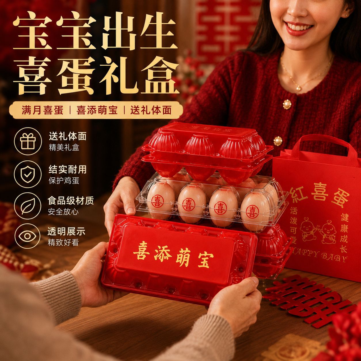 中式塑料糖盒/糖盒配件图片