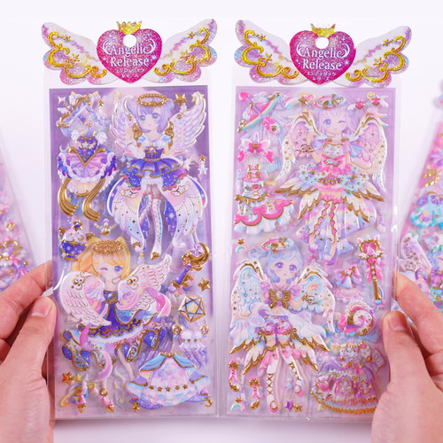 3D天使换装贴纸双层小仙女魔法公主女童手工diy换衣服幼儿园奖励