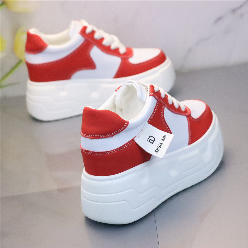 超高跟小白鞋女2023新款内增高