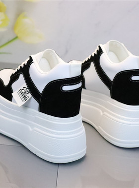 超高跟12cm10cm8cm可选小白鞋女鞋松糕厚底内增高小个子显瘦鞋子