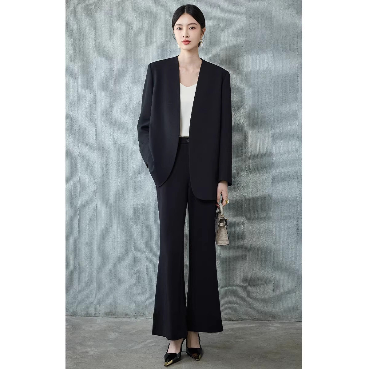 2026春季新款感大码职业西装套装女胖mm正装西服两件套2613