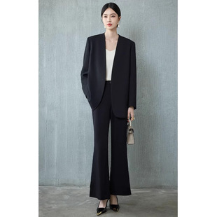 新款 女胖mm正装 感大码 套装 西服两件套2613 职业西装 2026春季