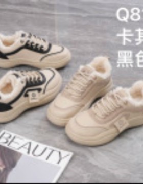 2025秋季小白鞋新款韩版ins学生厚底皮面透休闲鞋q810-2棉爆款