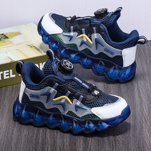 男童鞋子2025年新款夏季儿童运动鞋单网透气防滑防臭男孩跑步