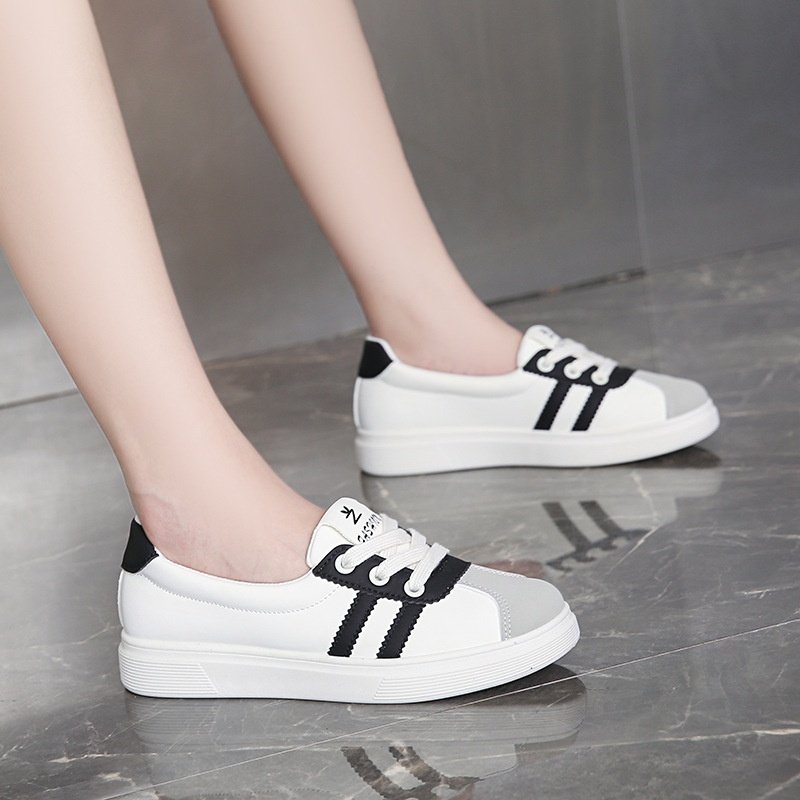 ins韩版平底鞋女款夏季新款百搭学生透气运动板鞋爆款休闲女鞋
