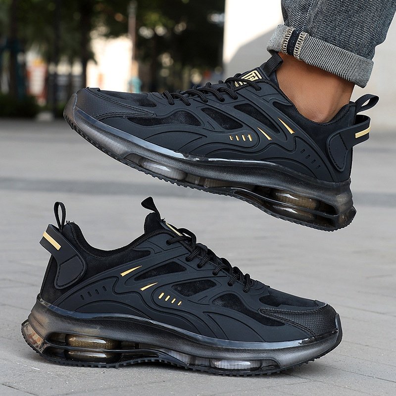 2025四季新款跨境男鞋休闲黑色大码运动鞋软底气垫跑步潮流运动鞋,流行男鞋,单鞋,淘宝优惠券,粉丝福利购,淘宝优惠卷