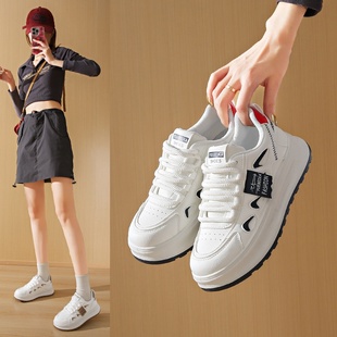 新款 休闲鞋 老爹鞋 学生运动跑步鞋 厚底w2027 女2025春季 ins韩版